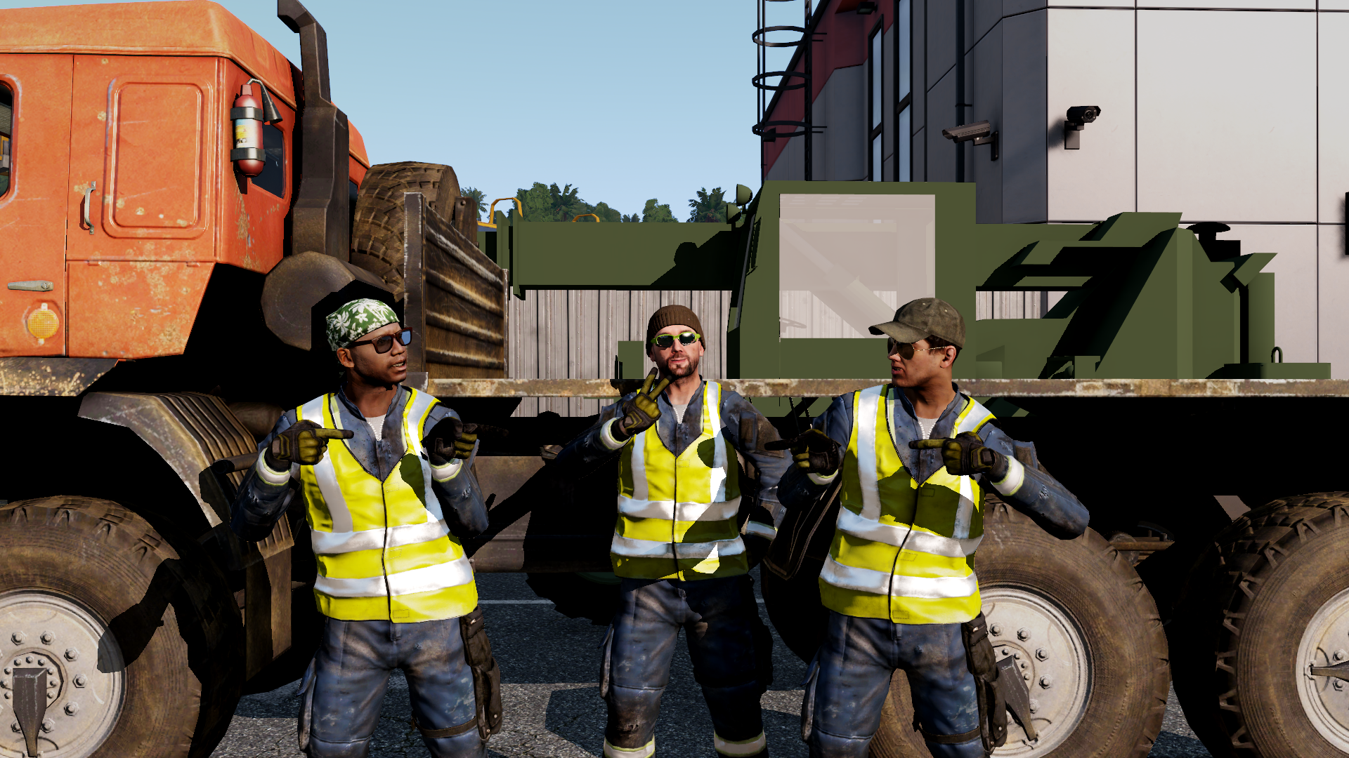 Ratu with his team at the Blue Pearl port