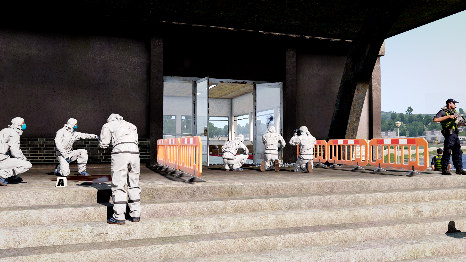 Photo of the crime scene during the forensic investigation